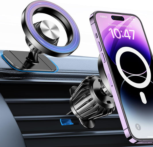 Magsafe Car Mount【20 Strong Magnets】Magnetic Phone Holder for Car Phone Holder Mount Dash【360°】Cell Phone Holders for Your Car Accessories for Women Men iPhone 16 Pro Max 15 14 13 12 Plus